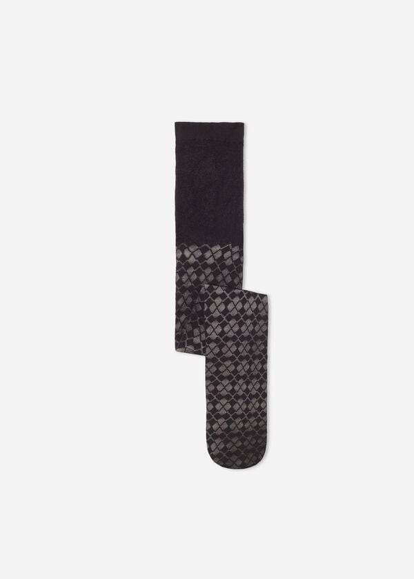 Mallas Calzedonia Argyle Eco Mesh Niños Negras | CL2957PQ