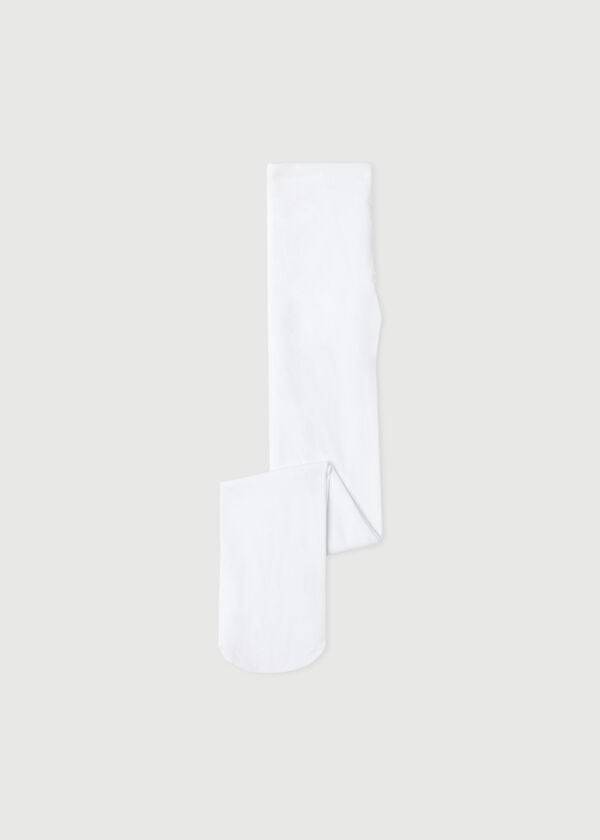 Mallas Calzedonia Eco Algodon Niños Blancas | CL2964EX