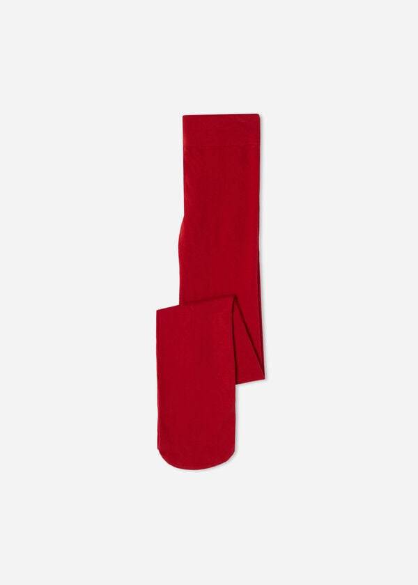 Mallas Calzedonia Eco Algodon Niños Rojas | CL2959IS