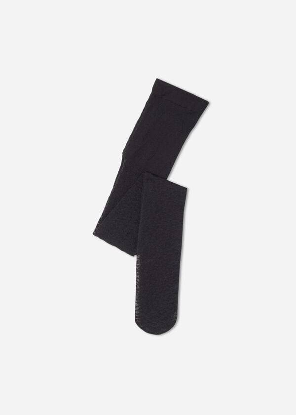 Mallas Calzedonia Girls Spotted Fishnet Niños Negras | CL2975KI