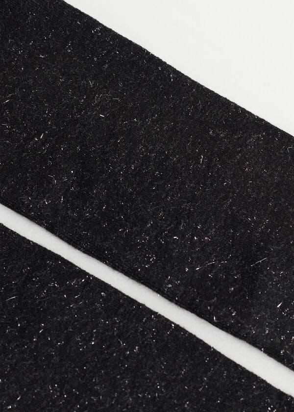 Mallas Calzedonia Glitter Viscose Niños Negras Plateadas | CL2981DN