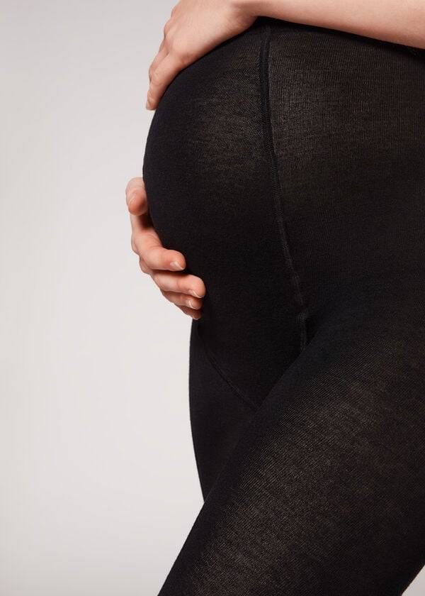 Mallas Calzedonia Maternity with Cashmere Opaque Mujer Negras | CL1049SO