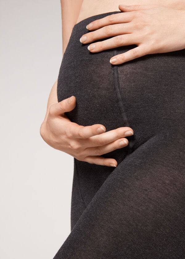 Mallas Calzedonia Maternity with Cashmere Opaque Mujer Gris | CL1050DN