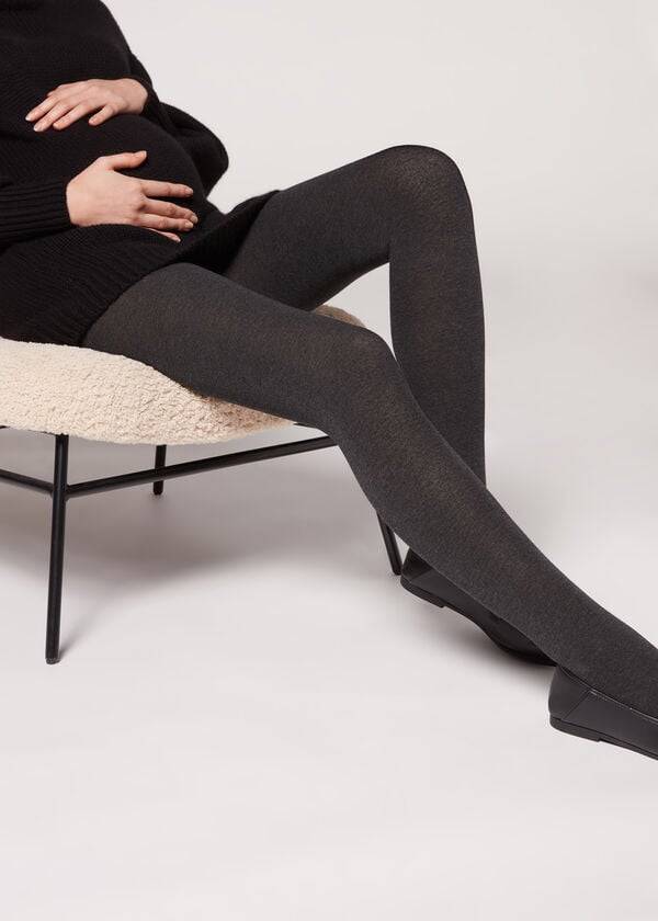 Mallas Calzedonia Maternity with Cashmere Opaque Mujer Gris | CL1050DN