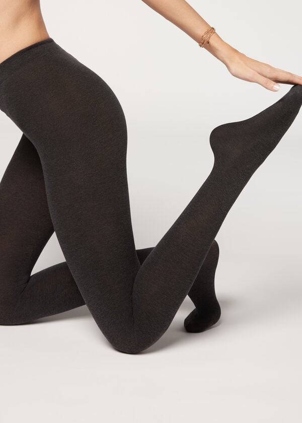 Mallas Calzedonia Opaque 150 Denier in Eco Algodon Mujer Gris | CL1055KI