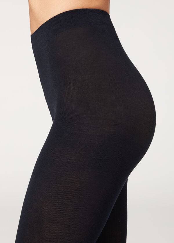 Mallas Calzedonia Opaque 150 Denier in Eco Algodon Mujer Azules | CL1057ZG
