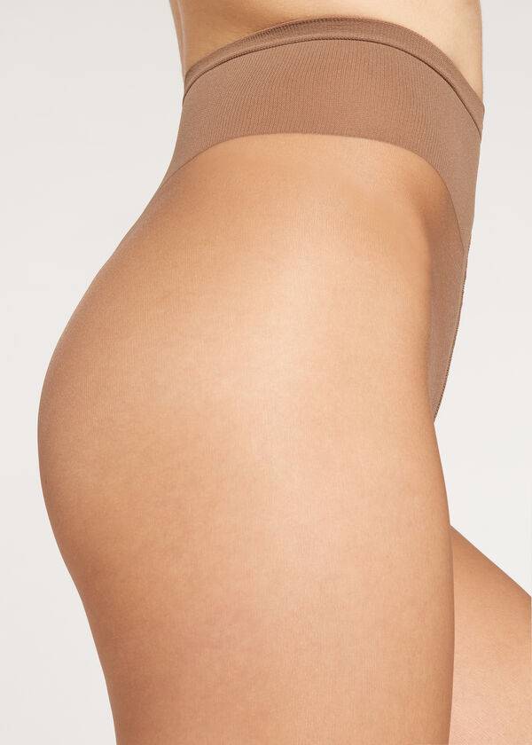 Mallas Calzedonia Premium Matt Second Skin 15 Denier Sheer Mujer Marrones | CL1227IS