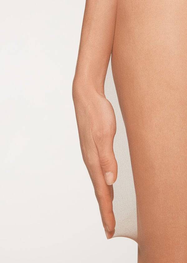 Mallas Calzedonia Premium Matt Second Skin 15 Denier Sheer Mujer Marrones | CL1227IS