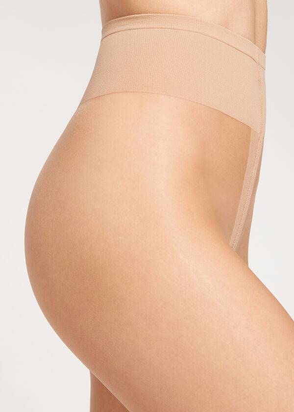 Mallas Calzedonia Premium Matt Second Skin 15 Denier Sheer Mujer Beige | CL1233FM
