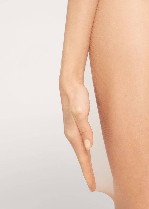 Mallas Calzedonia Premium Matt Second Skin 15 Denier Sheer Mujer Beige | CL1233FM