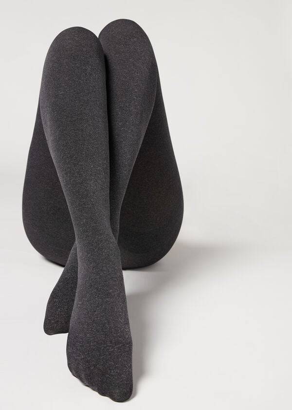 Mallas Calzedonia Thermal Super Opaque Mujer Gris | CL1068TV