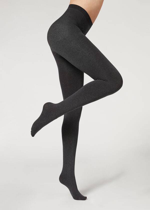 Mallas Calzedonia Thermal Super Opaque Mujer Gris | CL1068TV