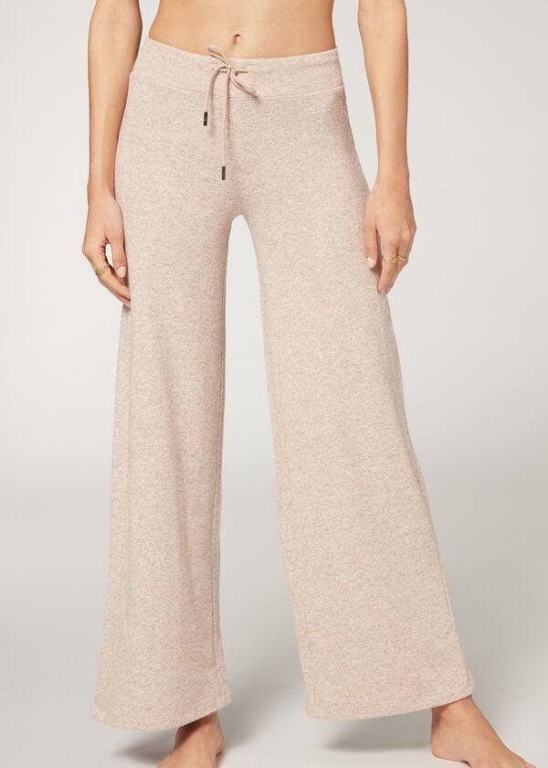 Pantalones Calzedonia Cashmere Palazzo Mujer Beige | CL2715DN
