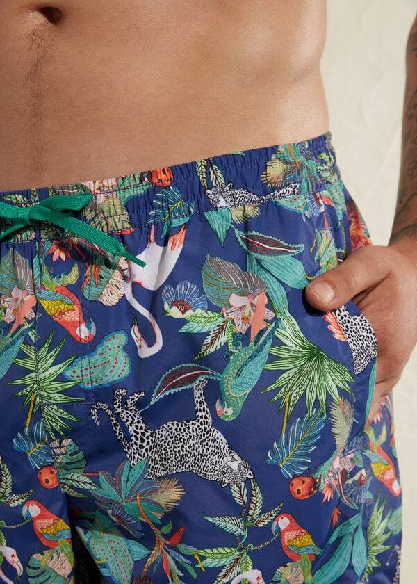 Traje De Baño Calzedonia Formentera Hombre Verde Azules | CL2919RW