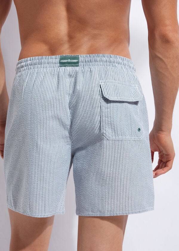 Traje De Baño Calzedonia Formentera Hombre Verde Blancas | CL2935YU