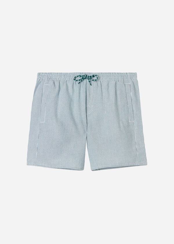 Traje De Baño Calzedonia Formentera Hombre Verde Blancas | CL2935YU