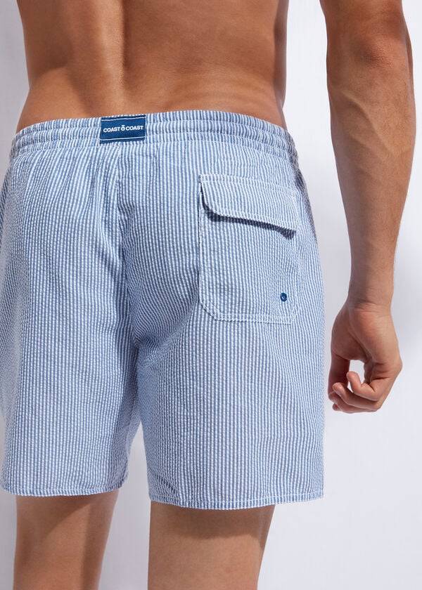 Traje De Baño Calzedonia Formentera Hombre Azules Blancas | CL2936TV