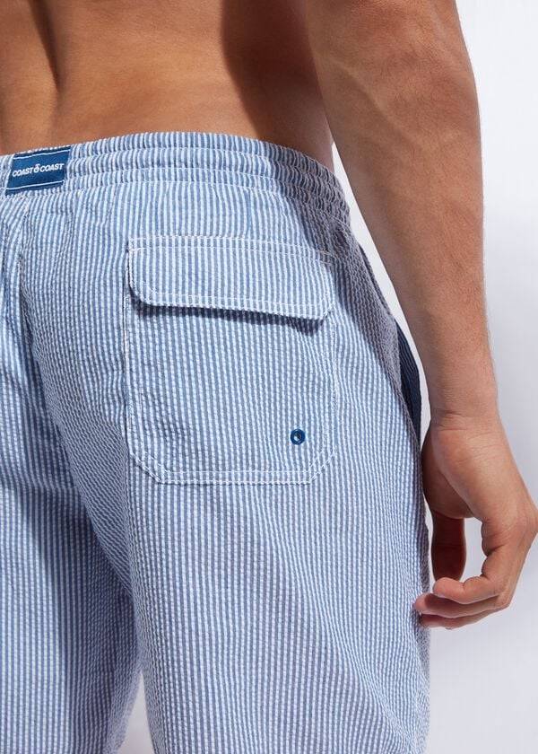 Traje De Baño Calzedonia Formentera Hombre Azules Blancas | CL2936TV