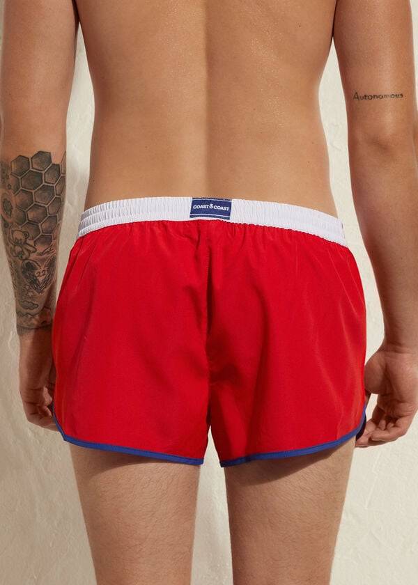 Traje De Baño Calzedonia Venice Beach Eco Hombre Rojas | CL2914OR