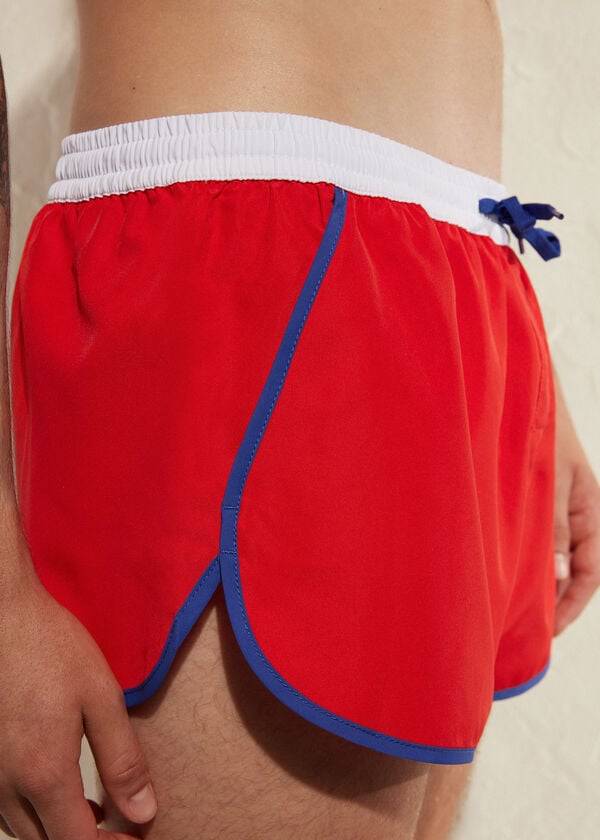Traje De Baño Calzedonia Venice Beach Eco Hombre Rojas | CL2914OR