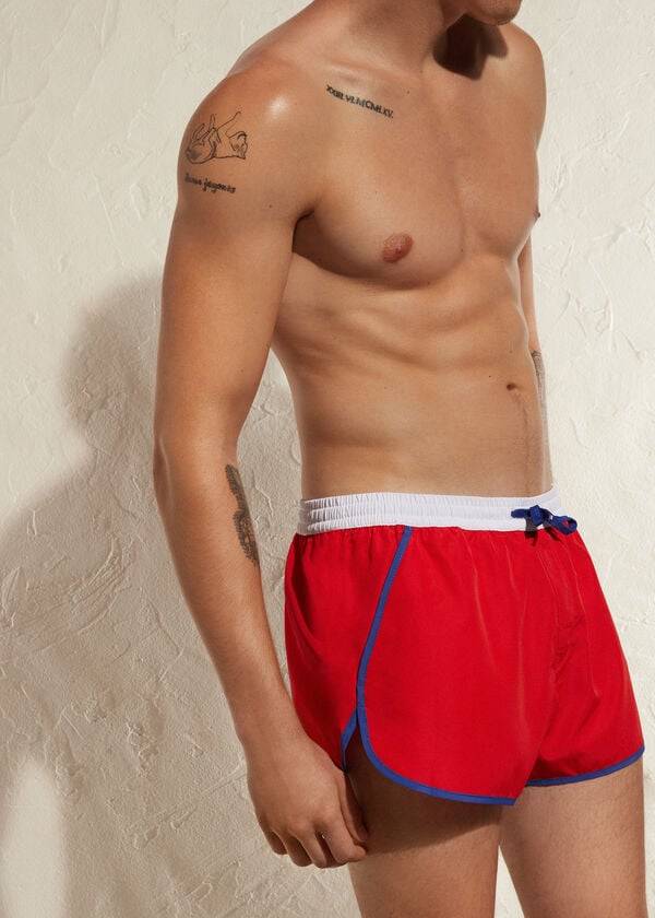 Traje De Baño Calzedonia Venice Beach Eco Hombre Rojas | CL2914OR