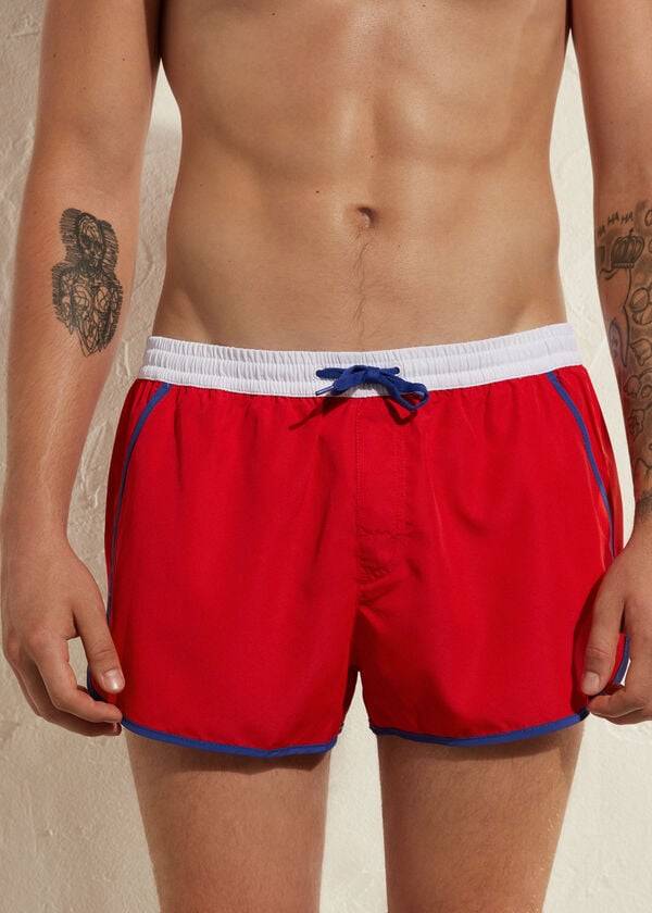 Traje De Baño Calzedonia Venice Beach Eco Hombre Rojas | CL2914OR