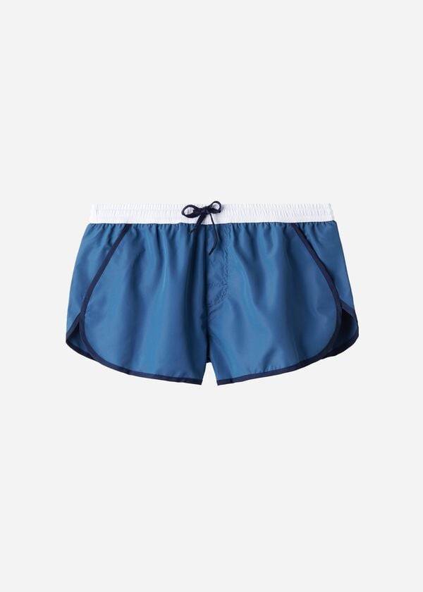 Traje De Baño Calzedonia Venice Beach Hombre Azules Blancas | CL2911SO